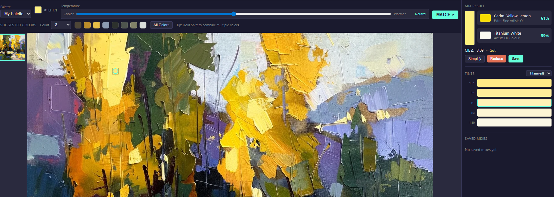 Ausgewählter Farb-Mix